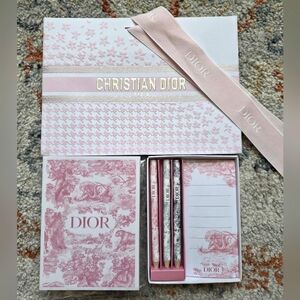 NEW Dior 2025 Notepad & Colored Pencil Set with Sakura Gift Bag!